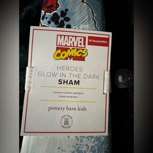 Pottery barn kids Marvel comics heroes glow in the dark sham